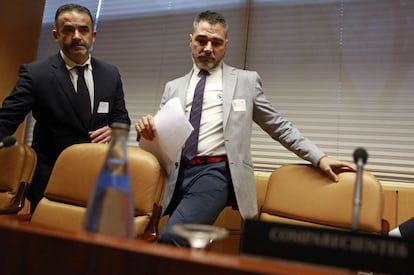 Alejandro de Pedro, en su comparecencia en la Asamblea de Madrid.