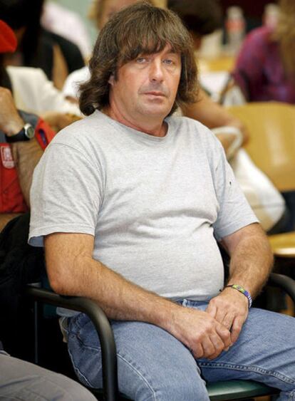 Jaime Giménez Arbe, <i>El Solitario</i>, en el juicio en Pamplona en el que se le acusa de asesinar a dos guardias civiles en 2004.