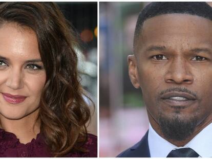 Los actores Katie Holmes y Jamie Foxx.