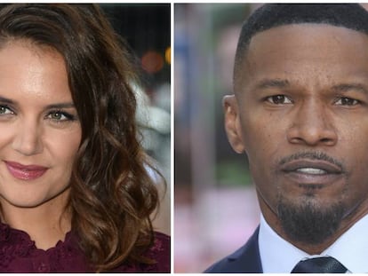 Los actores Katie Holmes y Jamie Foxx.