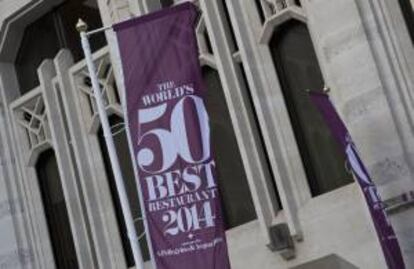 Detalle del exterior del Guildhall, donde se está llevando a cabo la edición 2014 de los Premios de los 50 Mejores Restaurantes del Mundo hoy, lunes 28 de abril de 2014, en Londres (R.Unido).