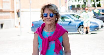 La portavoz de PP, Esperanza Aguirre, el pasado 13 de julio.