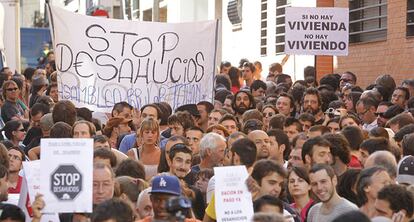 Imagen de archivo de una protesta contra los desahucios.