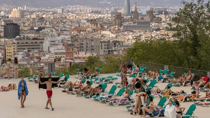 Las instalaciones de la piscina municipal de Montjuic (Barcelona) en el pasado mes de agosto.