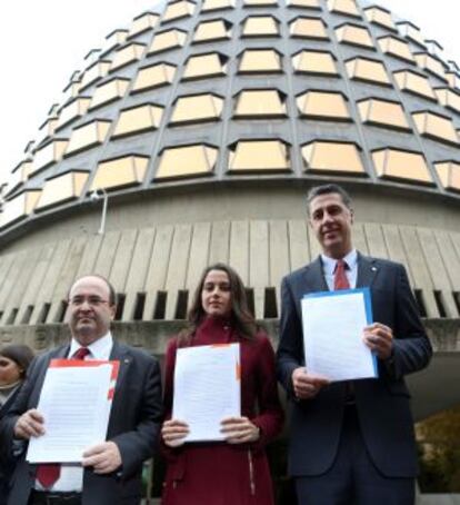 Iceta, Arrimadas i García Albiol al Tribunal Constitucional aquest dimecres.