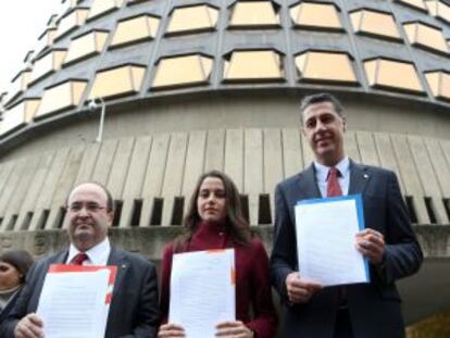 Iceta, Arrimadas i García Albiol al Tribunal Constitucional aquest dimecres.