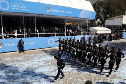 Los militares fueron protagonistas en los festejos en Tucum&aacute;n.