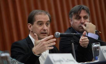 Beristain y Cox, representantes de la CIDH, en México.