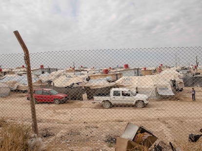 Vistas sobre el campo de Al Hol en el noreste de Siria.