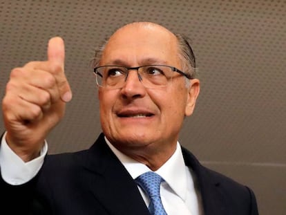 O presidenciável Geraldo Alckmin, do PSDB, em São Paulo.