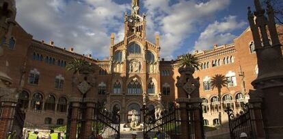 Fa&ccedil;ana principal de l&#039;hospital de Sant Pau, a Barcelona.