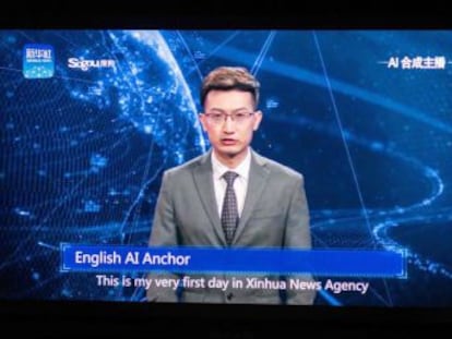 Agência Xinhua incorporou dois avatares de aparência real para transmitir algumas notícias