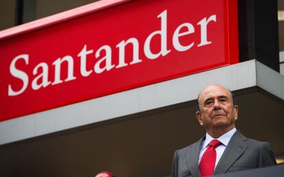 Santander's chairman, Emilio Botin, in New York.