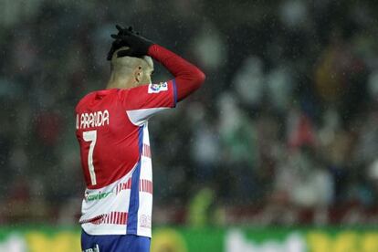 Carlos Aranda, durante el partido contra el Levante.