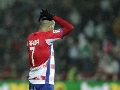 Carlos Aranda, durante el partido contra el Levante.