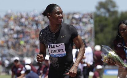 Caster Semenya, durante una carrera en junio.