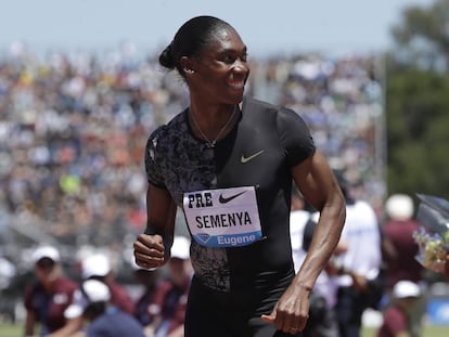 Caster Semenya, durante una carrera en junio.