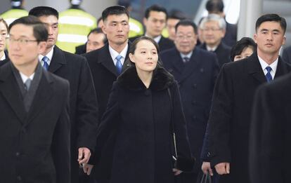 Kim Yo Jong, hermana de Kim Jong Un, llega a Corea del Sur para asistir a la inauguración.