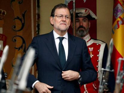 Mariano Rajoy durante el d&iacute;a de le hispanidad. 