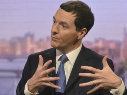 George Osborne analiza en televisión las encuestas.