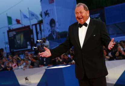 El director Roy Andersson ayer en Venecia.