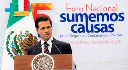 Pe&ntilde;a Nieto durante el Foro Nacional sobre seguridad