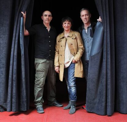 Los tres finalistas a mejor director de escena de los Premios Max: Alfredo Sanzol, Blanca Portillo y Miguel del Arco