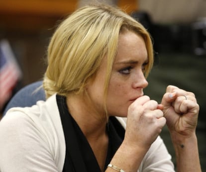 La actriz Lindsay Lohan durante una de las audiencias de su juicio en el verano de 2010