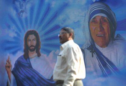 Imagem de Teresa de Calcutá no Vaticano.