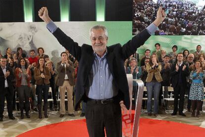 El secretario general del PSOE y presidente de la Junta, José Antonio Griñán, el día de su proclamación como candidato el pasado 17 de diciembre.