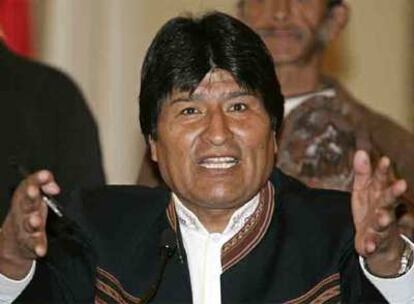 Evo Morales ha discursado hoy en La Paz