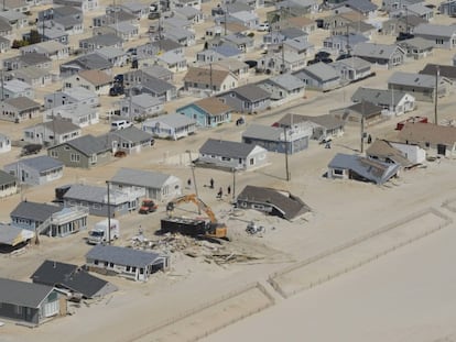 Ocean Beach (Nueva Jersey), seis meses despu&eacute;s de Sandy. 