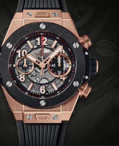 El Hublot Big Bang Unico King Gold que lleva Hierro está compuesto por 330 piezas ensambladas a mano.