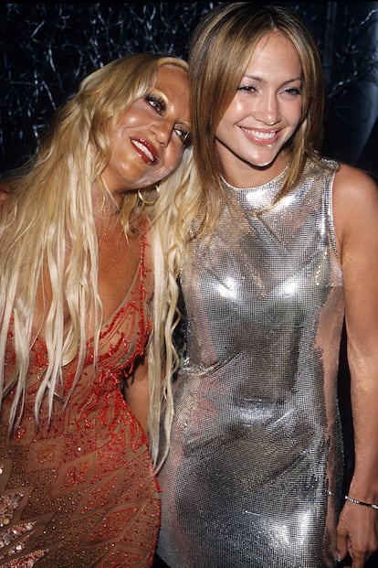 Donatella Versace and Jennifer Lopez