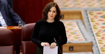 La presidenta de la Comunidad de Madrid, Isabel Díaz Ayuso.