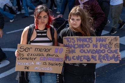 Manifestación en Barcelona durante el 8-M, Día Internacional de la Mujer.