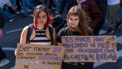 Manifestación en Barcelona durante el 8-M, Día Internacional de la Mujer.