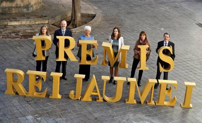 Galardonados con los premios Rey Jaime I este viernes en Valencia. 