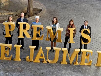 Galardonados con los premios Rey Jaime I este viernes en Valencia. 