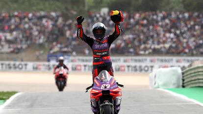 Jorge Martin celebra su victoria en Portimao.