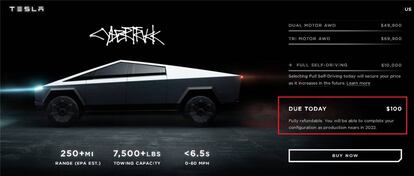 Configurador del Tesla Cybertruck