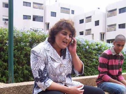 Latifa Jbabdi, durante un descanso en su campaña.