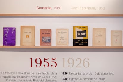 Una de les sales on s'explica la trajectòria de Blai Bonet. JAVI SAGUILLO