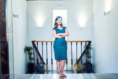 La ministra de Juventud e Infancia posa para la entrevista, el jueves.