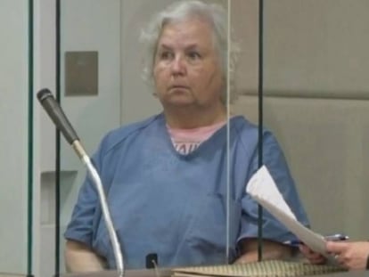Nancy Broph, en la comparecencia por el presunto homicidio de su esposo, el 6 de septiembre.