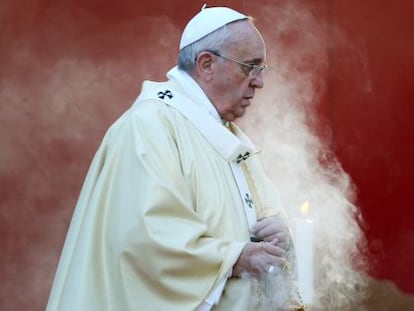 O papa Francisco numa cerimônia em Roma em 2014.