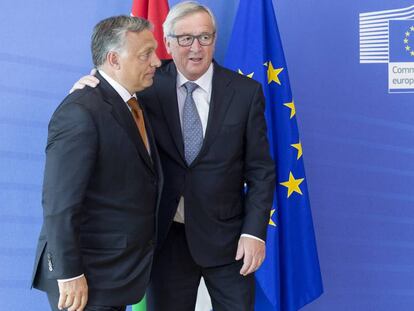 Orbán y Juncker, en Bruselas en septiembre de 2015.