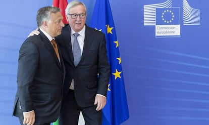 Orbán y Juncker, en Bruselas en septiembre de 2015.