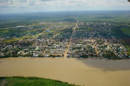 Vista Aérea de la Capital del Guaviare, Colombia.