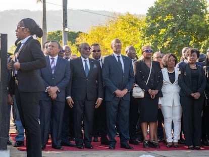 Haitian government authorities participate in the 220 Aniversary of independence in Champs Mars, Port-au-Prince (Haiti). January, 01, 2023.